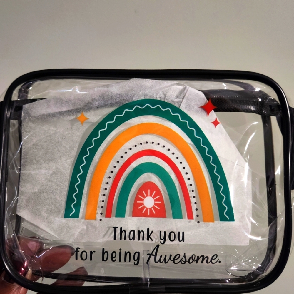 Clear zip top pouch
